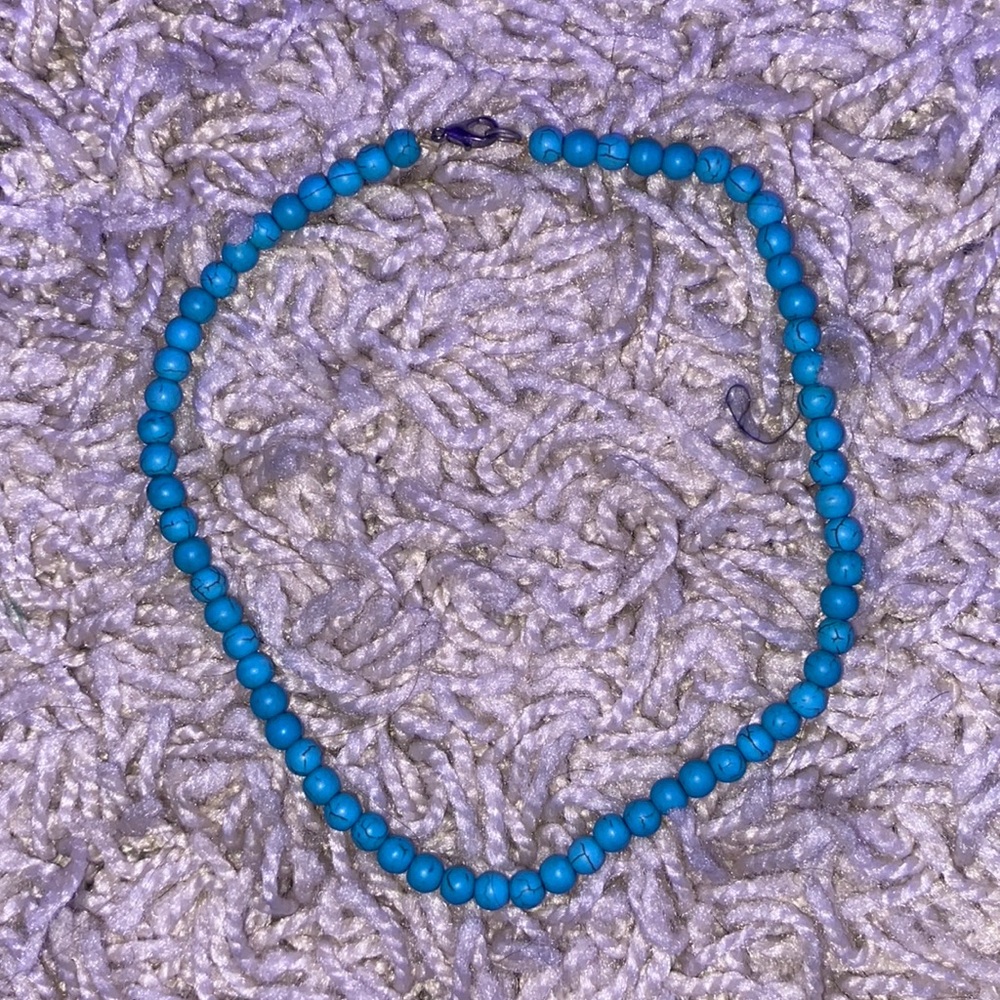 turquoise beaded choker